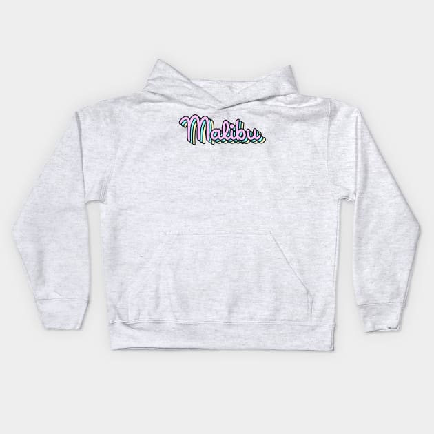 Malibu Retro Kids Hoodie by lolosenese